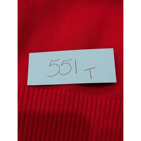 JCP Red V Neck Sweater Mens Combed Cotton Sz Large - Picture 9 of 10